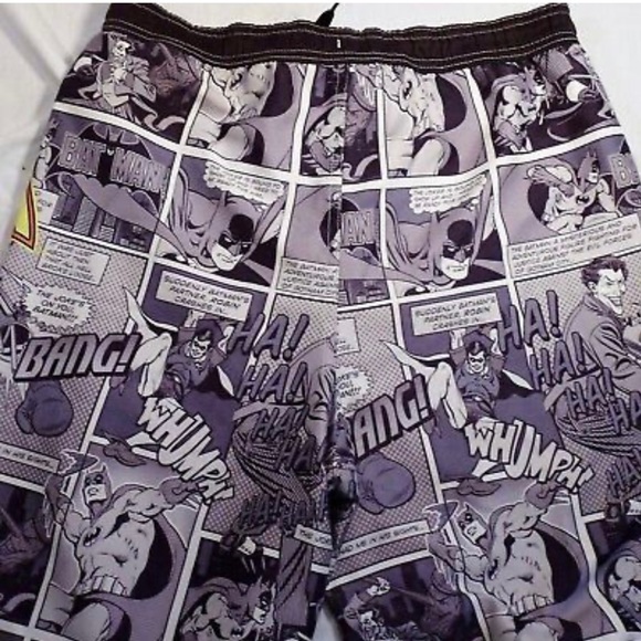 DC Comic Batman Swim Trunks/ Board shorts. Boys size 10/12 - Picture 7 of 10